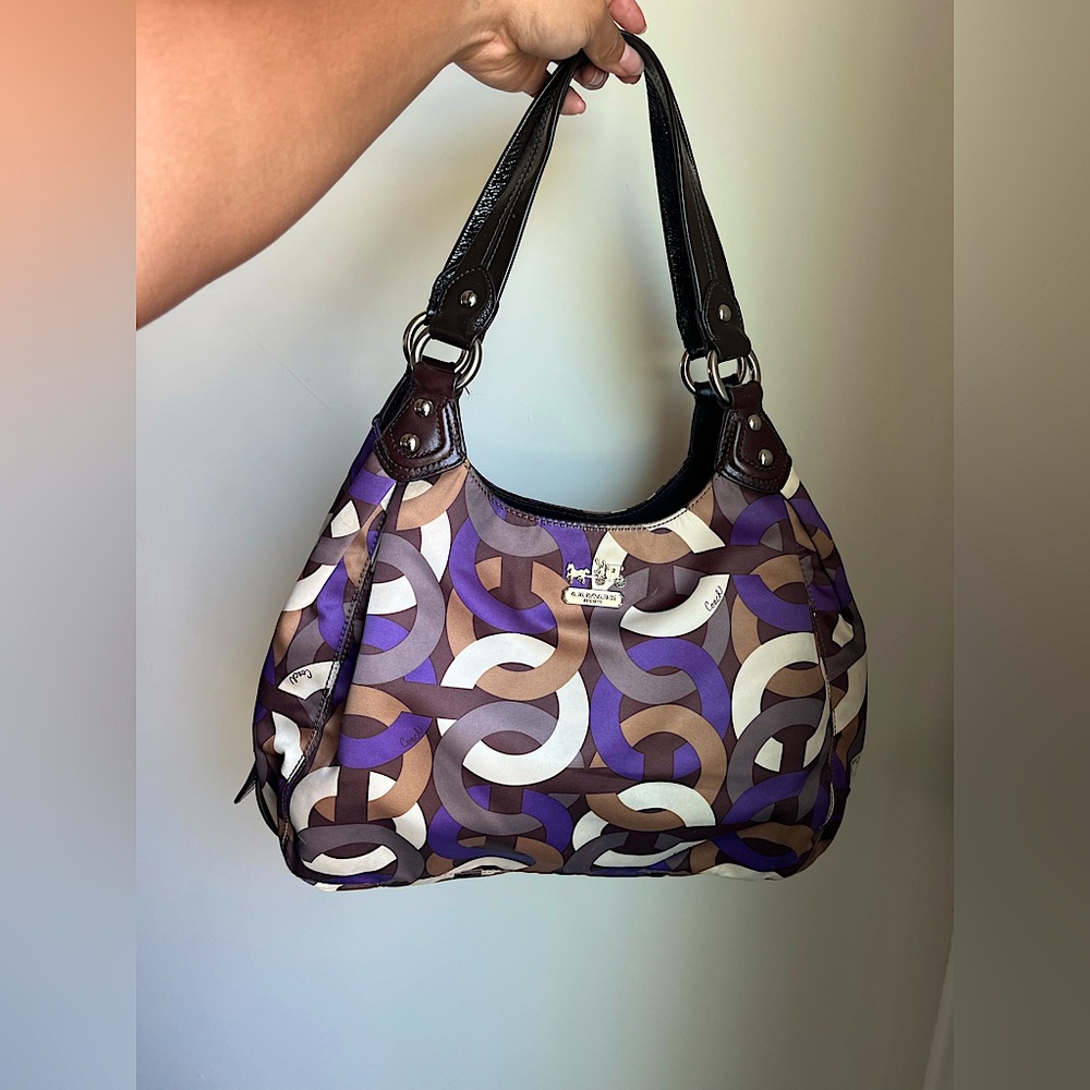 Coach Maggie Madison OP art shoulder bag